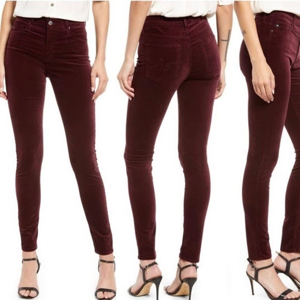 AG The Farrah High Waist Velvet Jeans EUC 27R